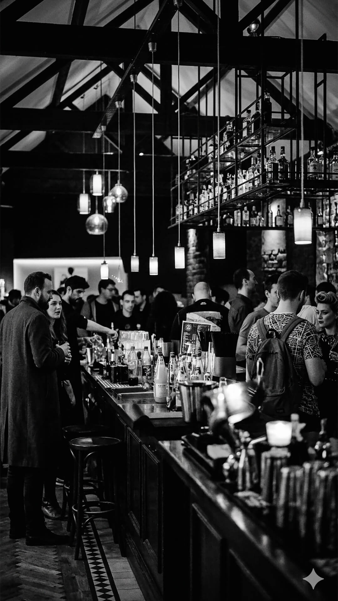 Expert bartender at work